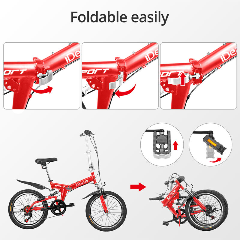 IDEAPLAY P11 20" 6-Speed Adult Folding Bike image number 4